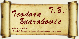 Teodora Budraković vizit kartica